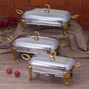 سافینوکس سوفله مستطیل بزرگ دو رنگ نگین